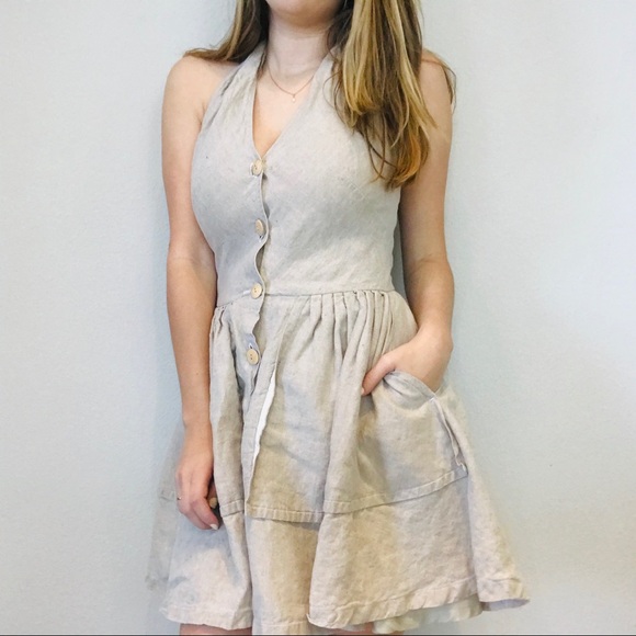 Armani Jeans vintage halter button down dress - Picture 4 of 8
